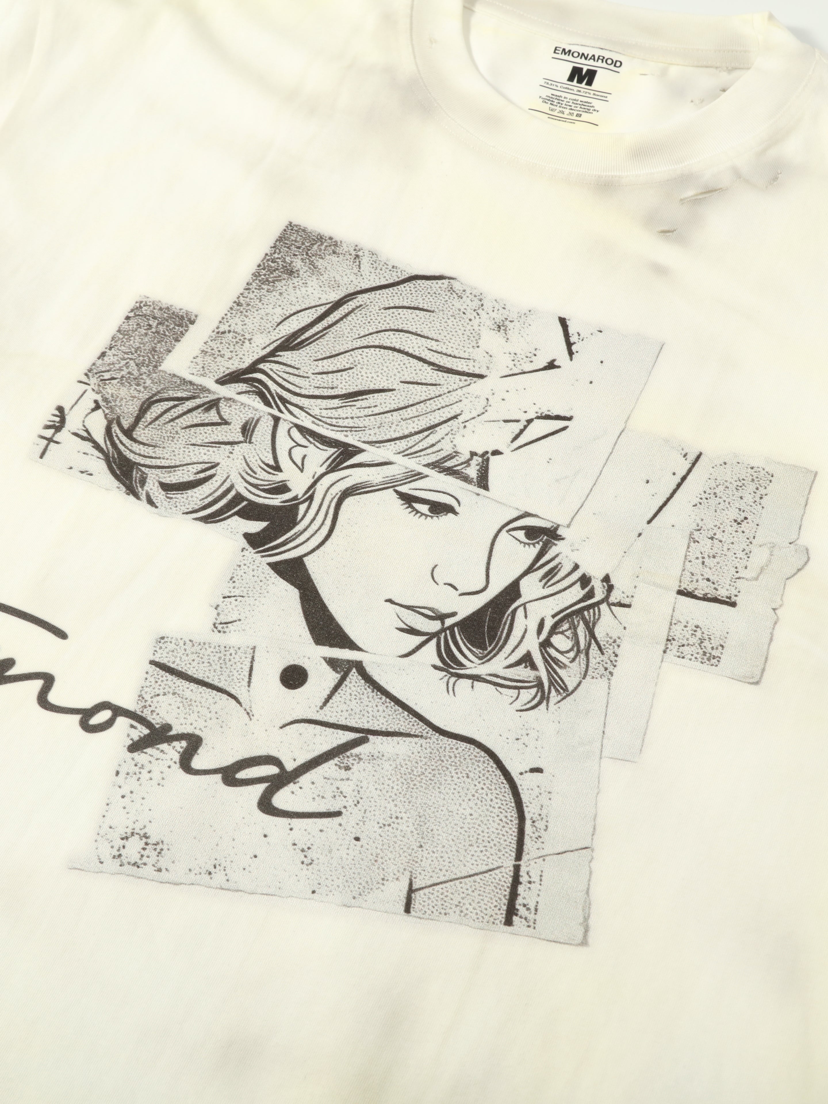 Fragmented Portrait Collage Tee