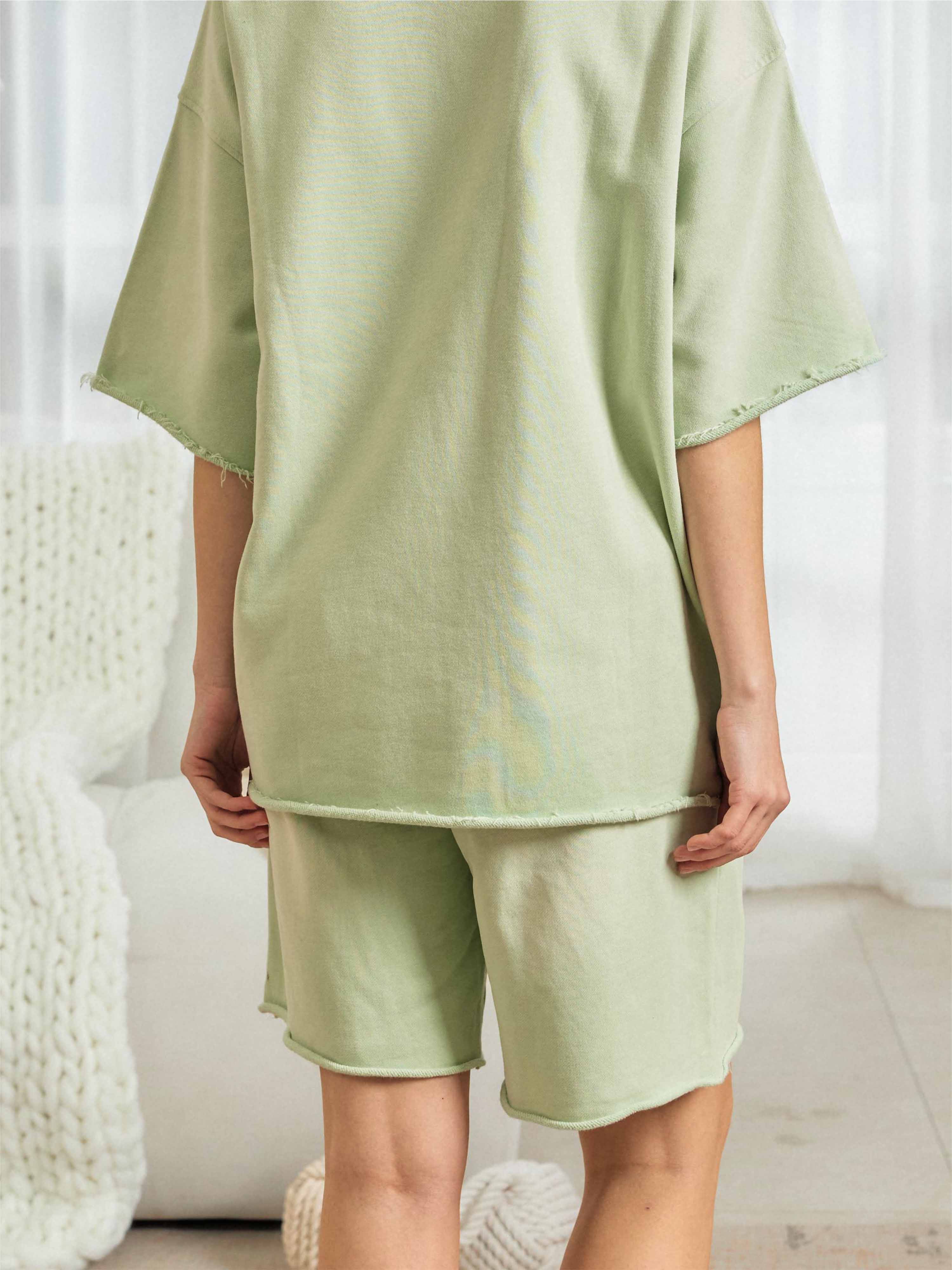 Raw Edge Loungewear Shorts- Women