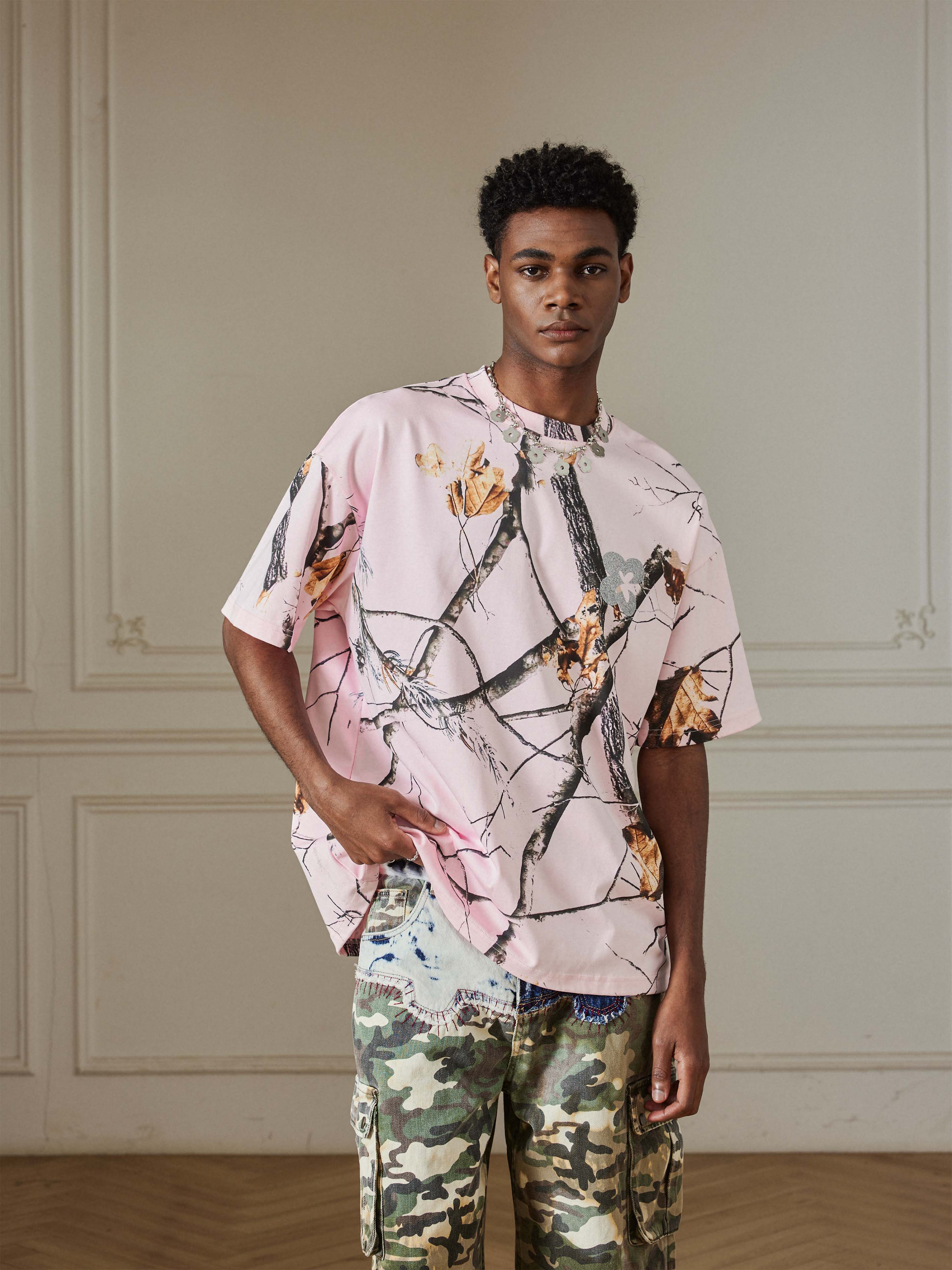 Branch Print Boxy Tee