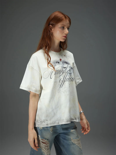 Fragmented Gaze Distressed Tee