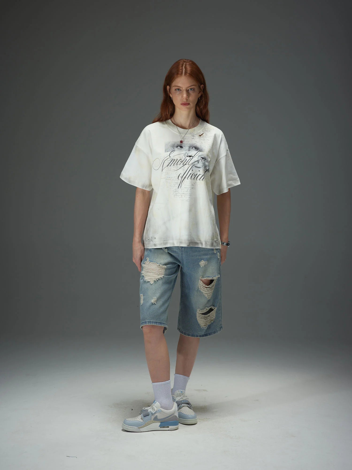Fragmented Gaze Distressed Tee