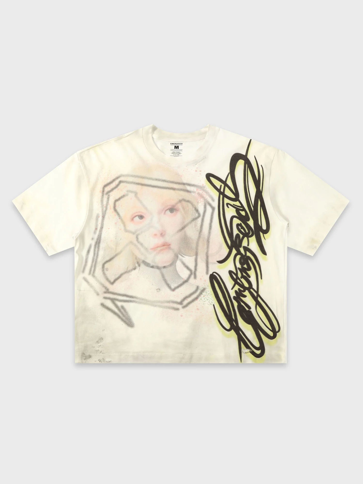Abstract Graffiti Script Portrait Tee