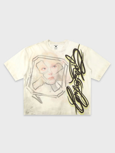 Abstract Graffiti Script Portrait Tee