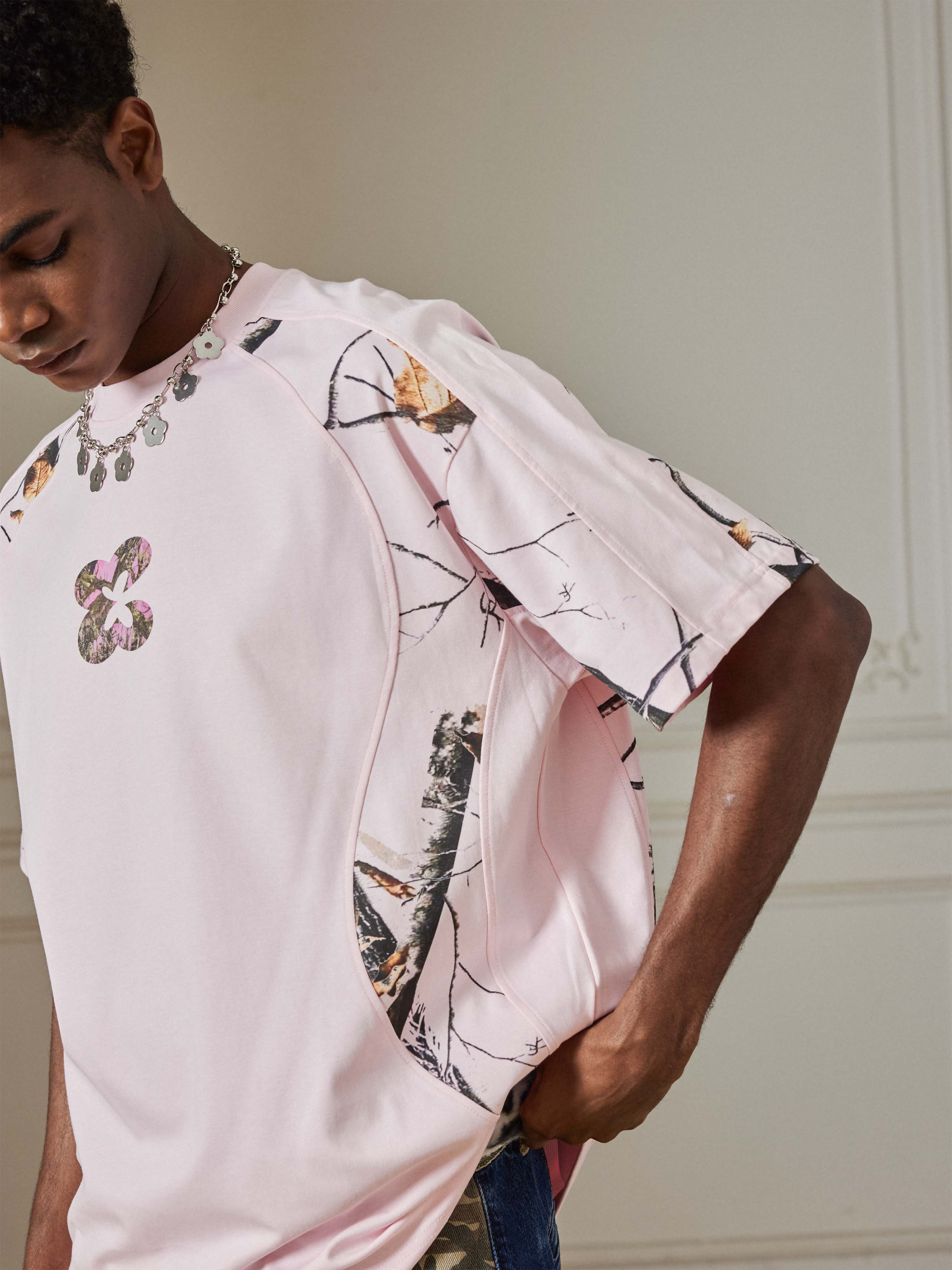 Panelled Real Tree Camo Tee