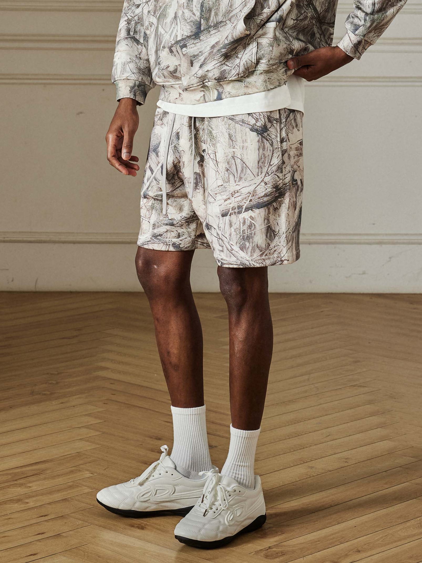 Panelled Real Tree Camo Shorts