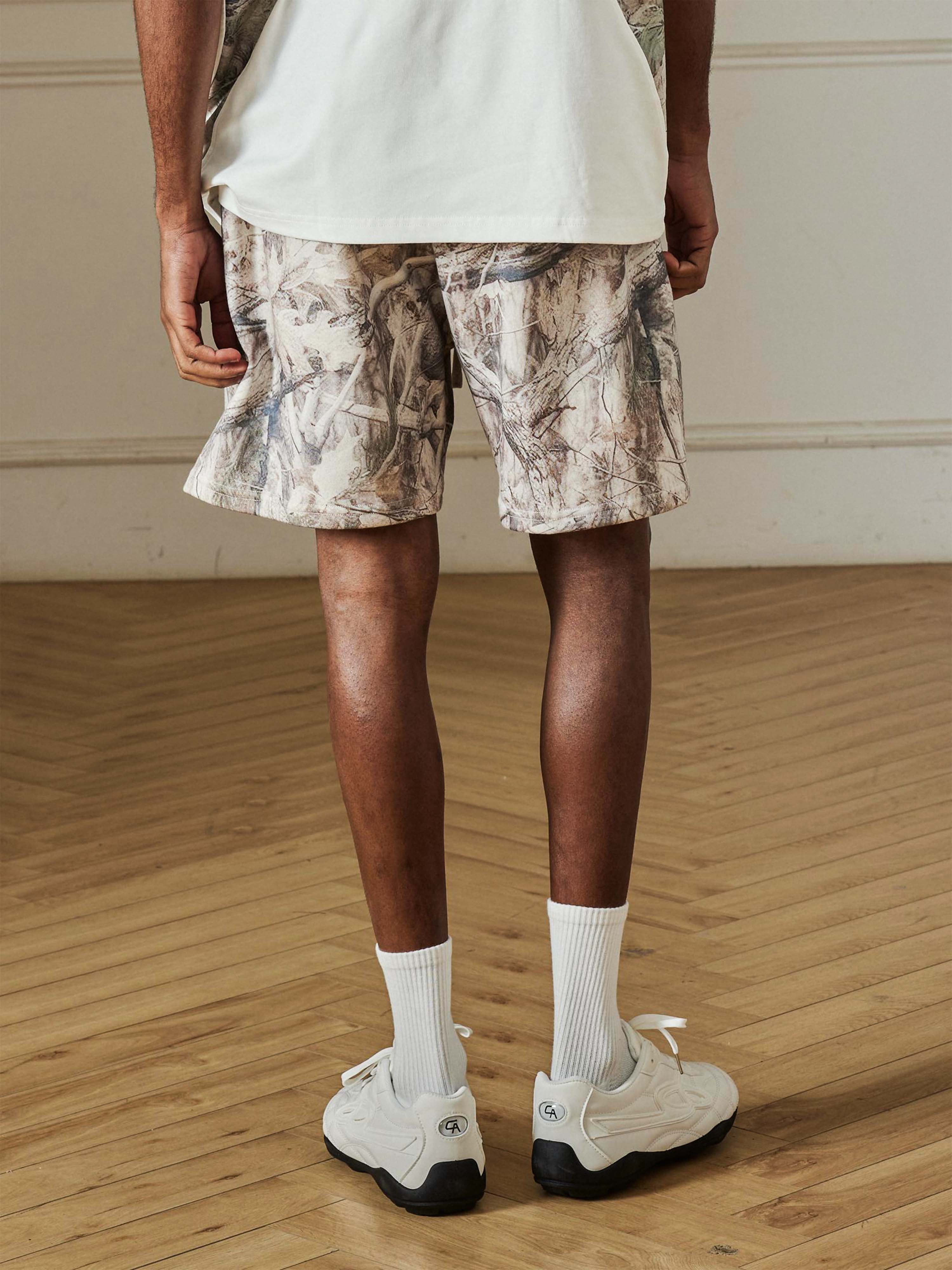 Panelled Real Tree Camo Shorts