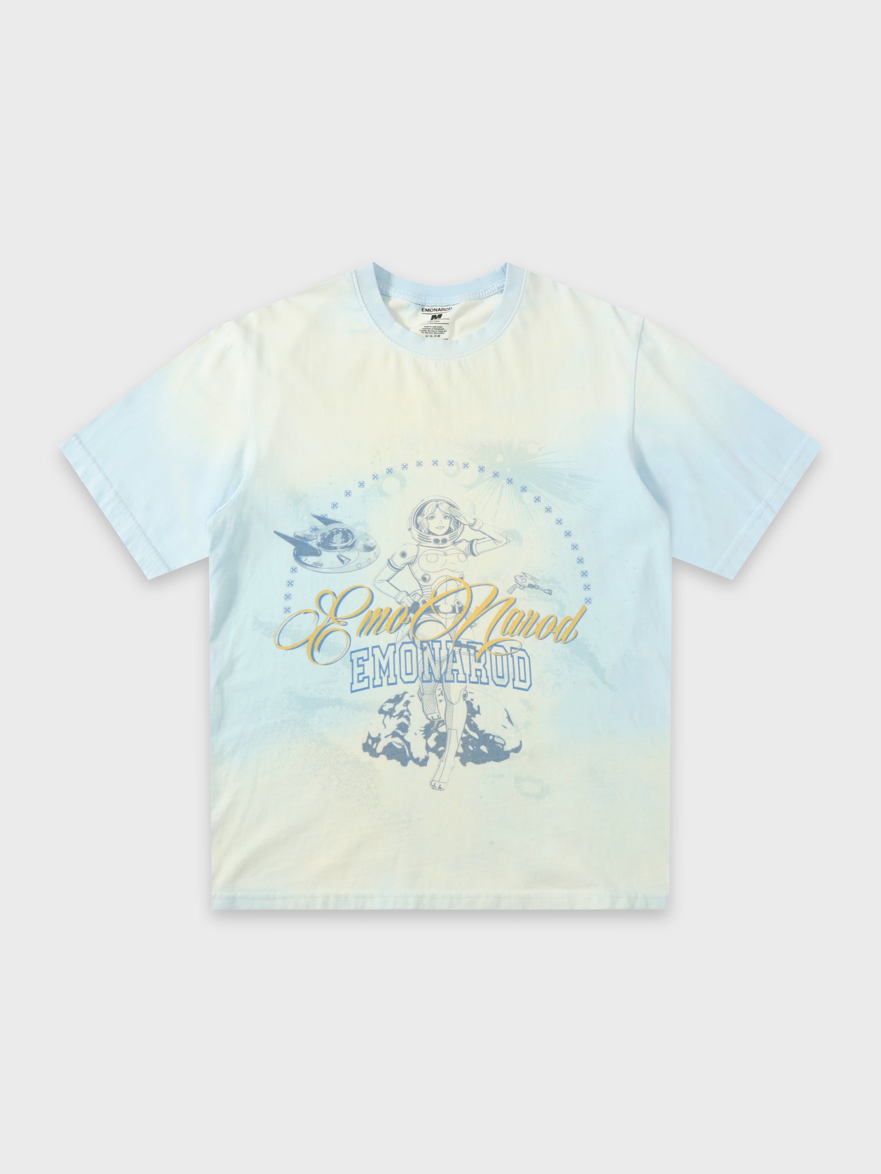 Emotional Robot Space Salute Graphic Tee