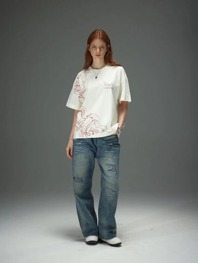 Linear Graphic Crop Tee