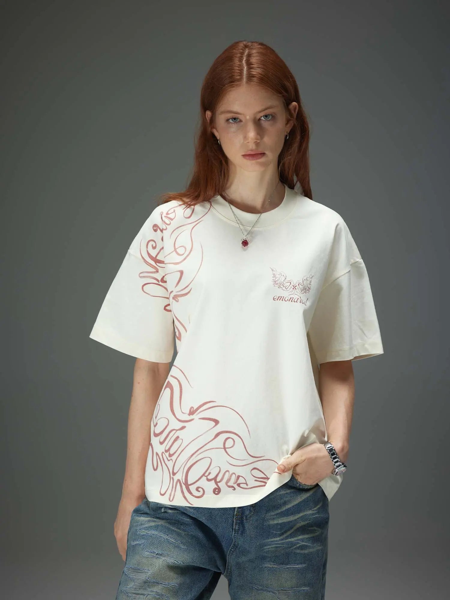 Linear Graphic Crop Tee
