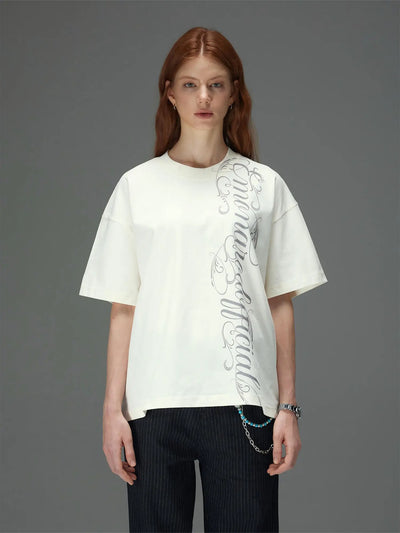 Vertical Script Boxy Tee