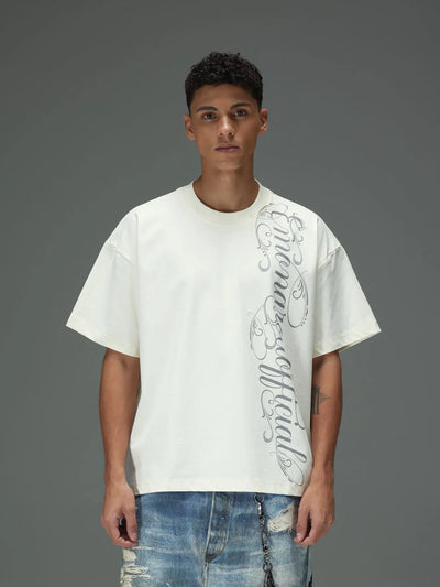 Vertical Script Boxy Tee