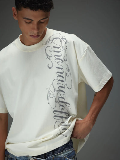 Vertical Script Boxy Tee