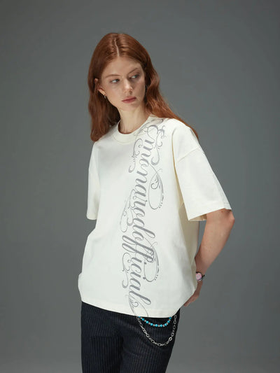 Vertical Script Boxy Tee