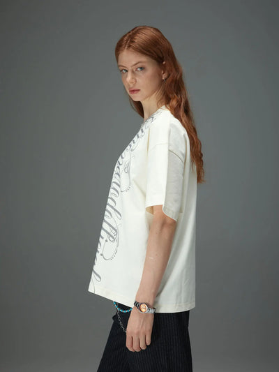 Vertical Script Boxy Tee