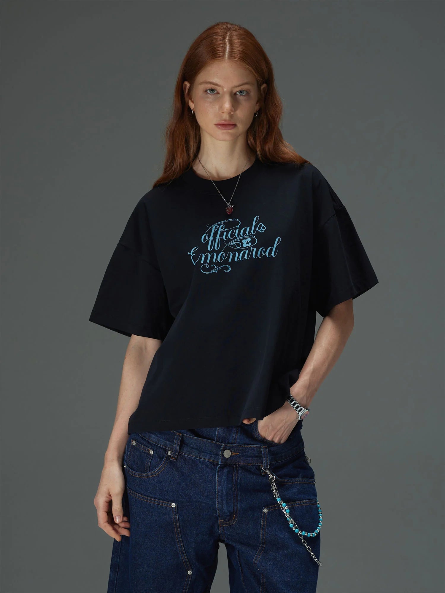 Minimal Script Boxy Tee