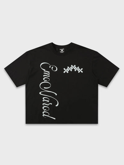 Side-Text Graphic Boxy Tee