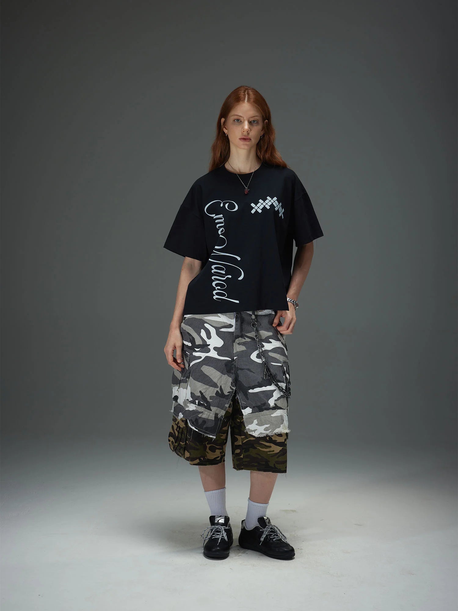 Side-Text Graphic Boxy Tee