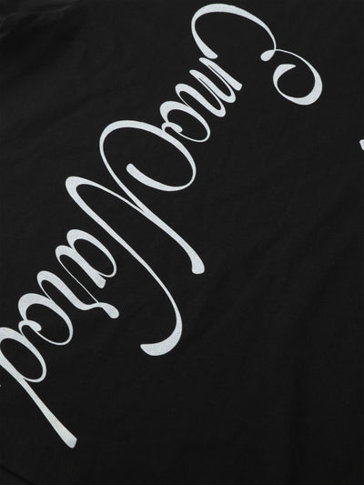 Side-Text Graphic Boxy Tee