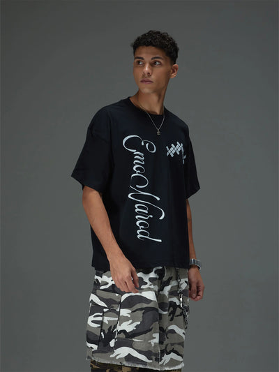 Side-Text Graphic Boxy Tee