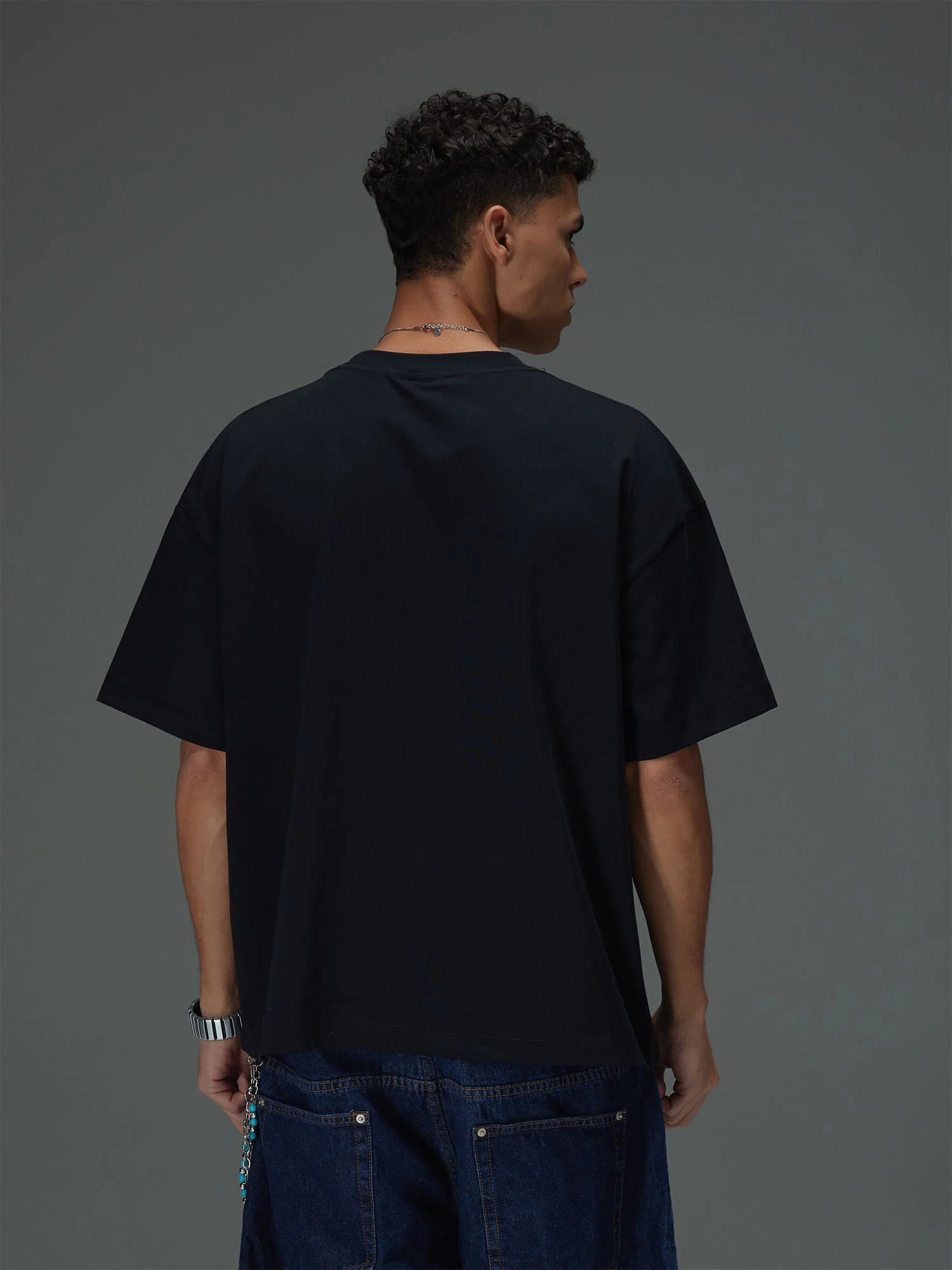 Side-Text Graphic Boxy Tee