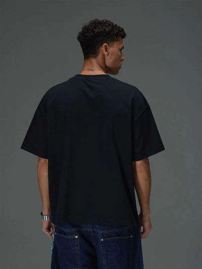 Side-Text Graphic Boxy Tee