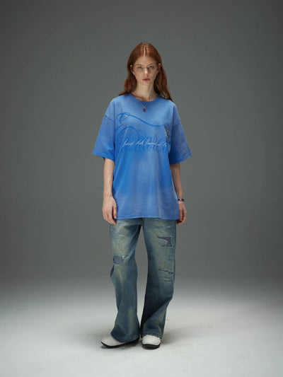 Acid Wash Script Tee