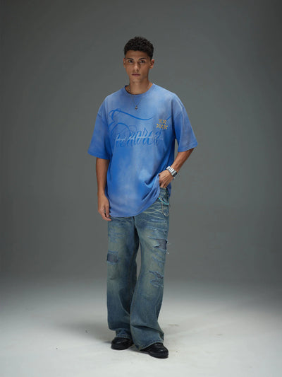 Acid Wash Script Tee