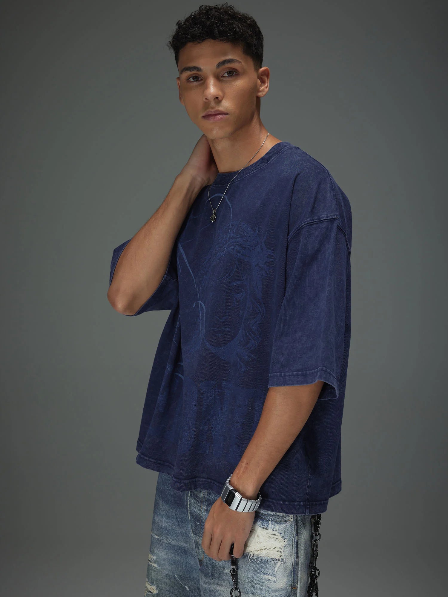 Distressed Tearful Boxy Tee