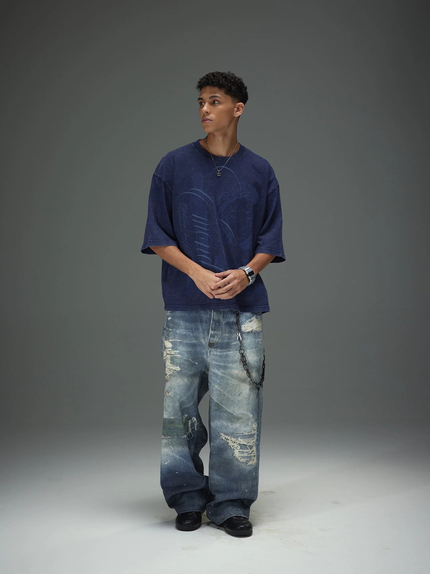 Shoulder Trace Boxy Tee