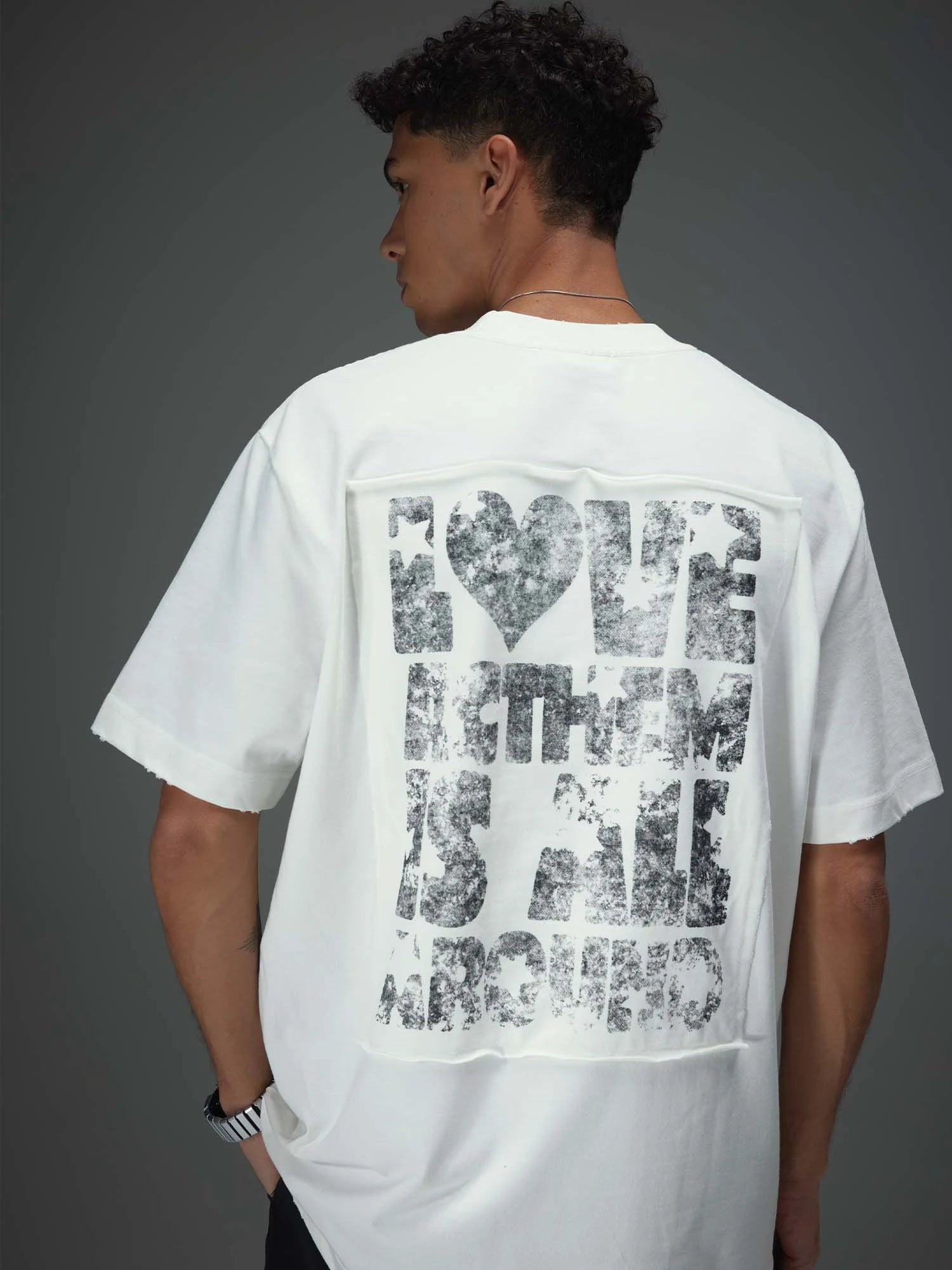 Raw Edge Patchwork Tee