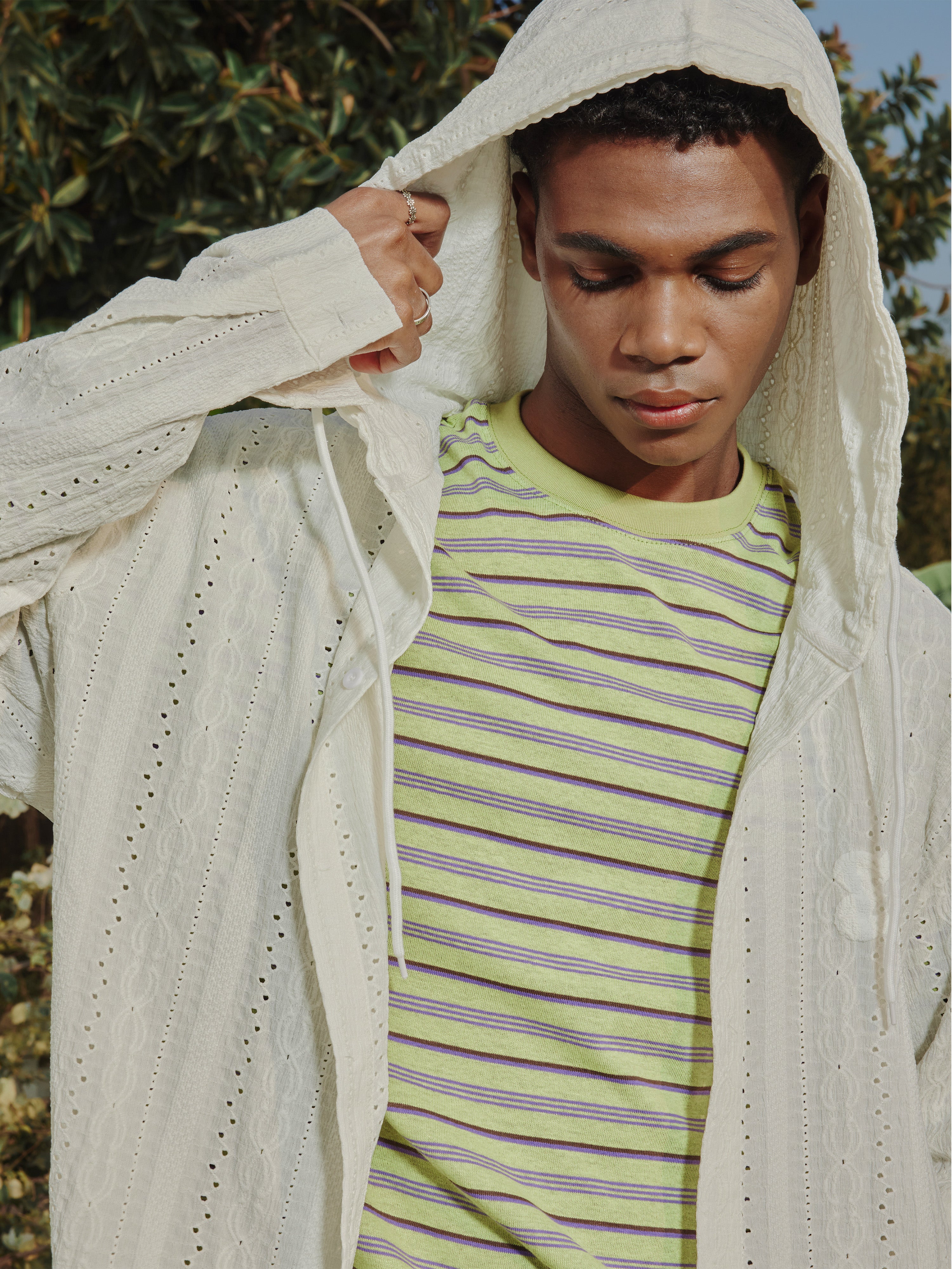 Eyelet Long Sleeve Hoodies