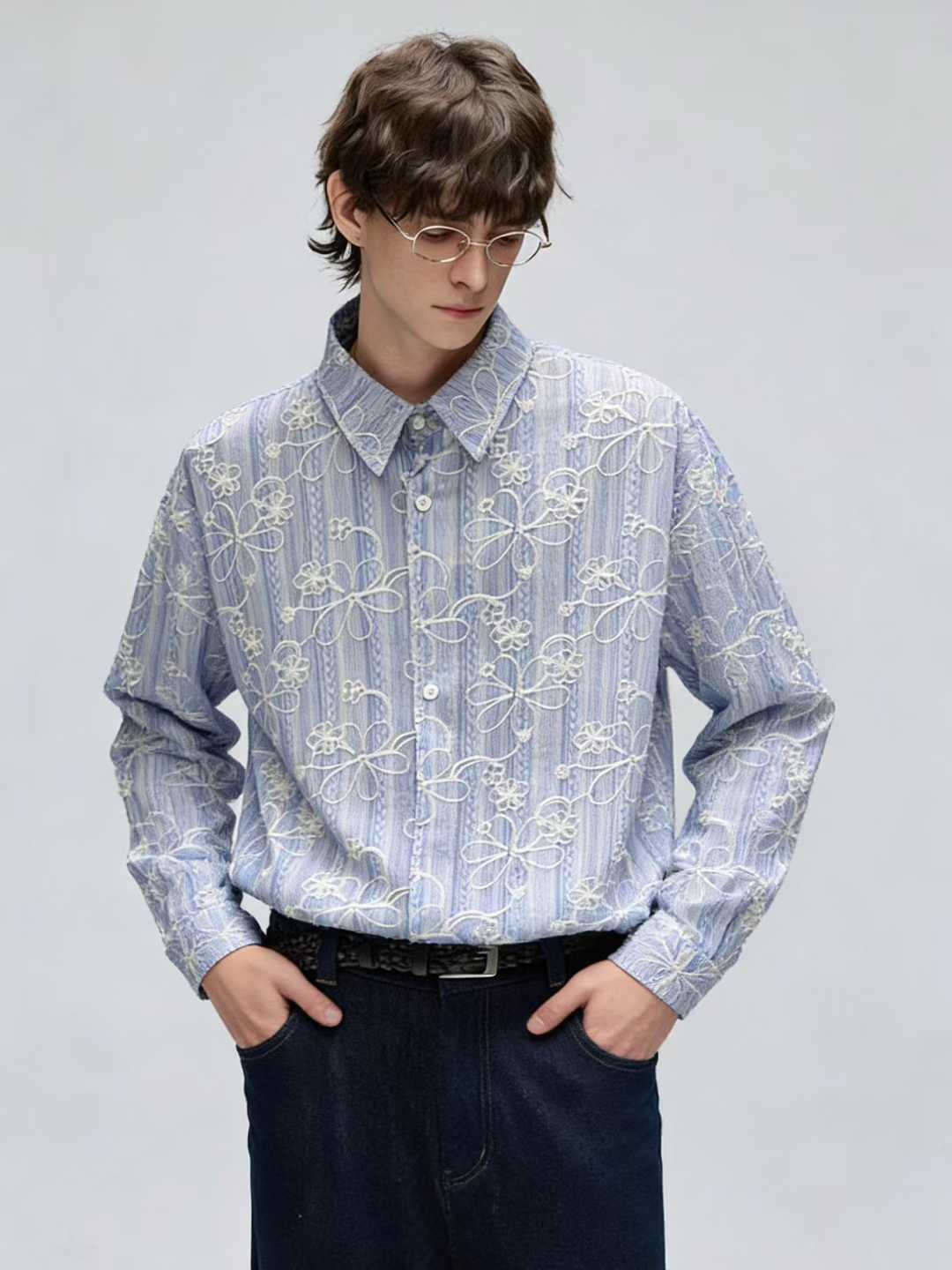 Floral Embroidered Shirt
