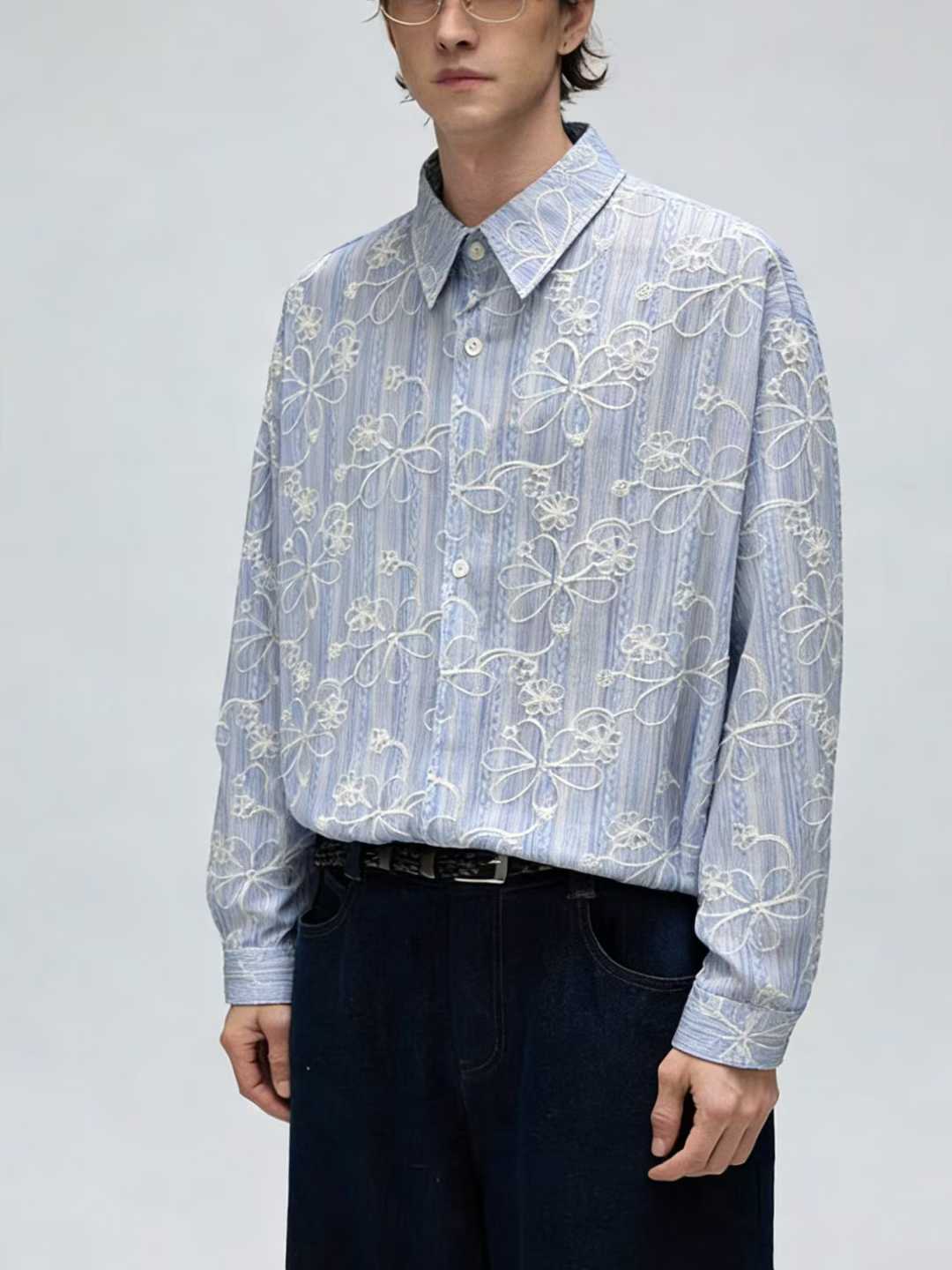 Floral Embroidered Shirt