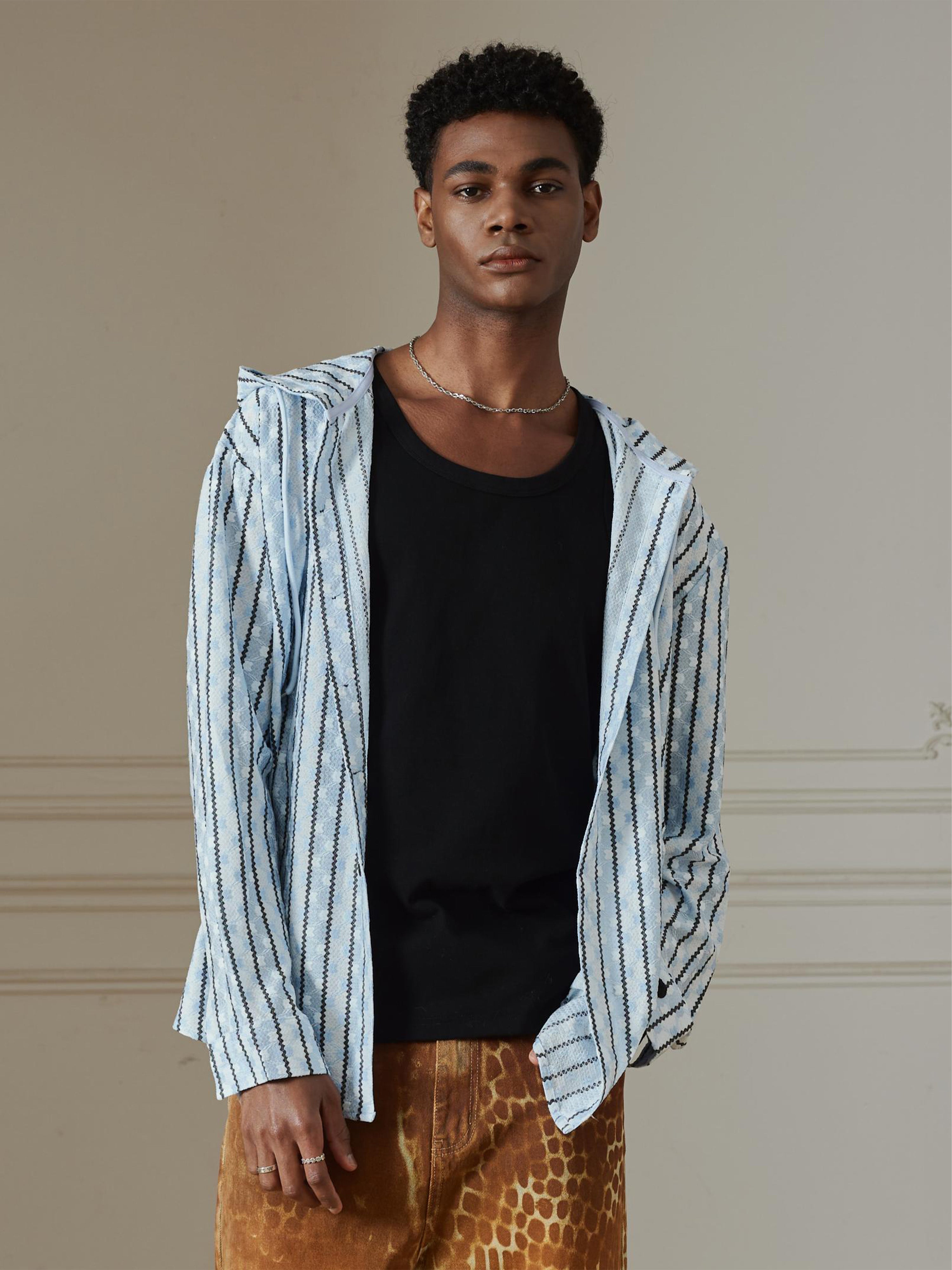 Irregular Striped Long Sleeve Hoodies