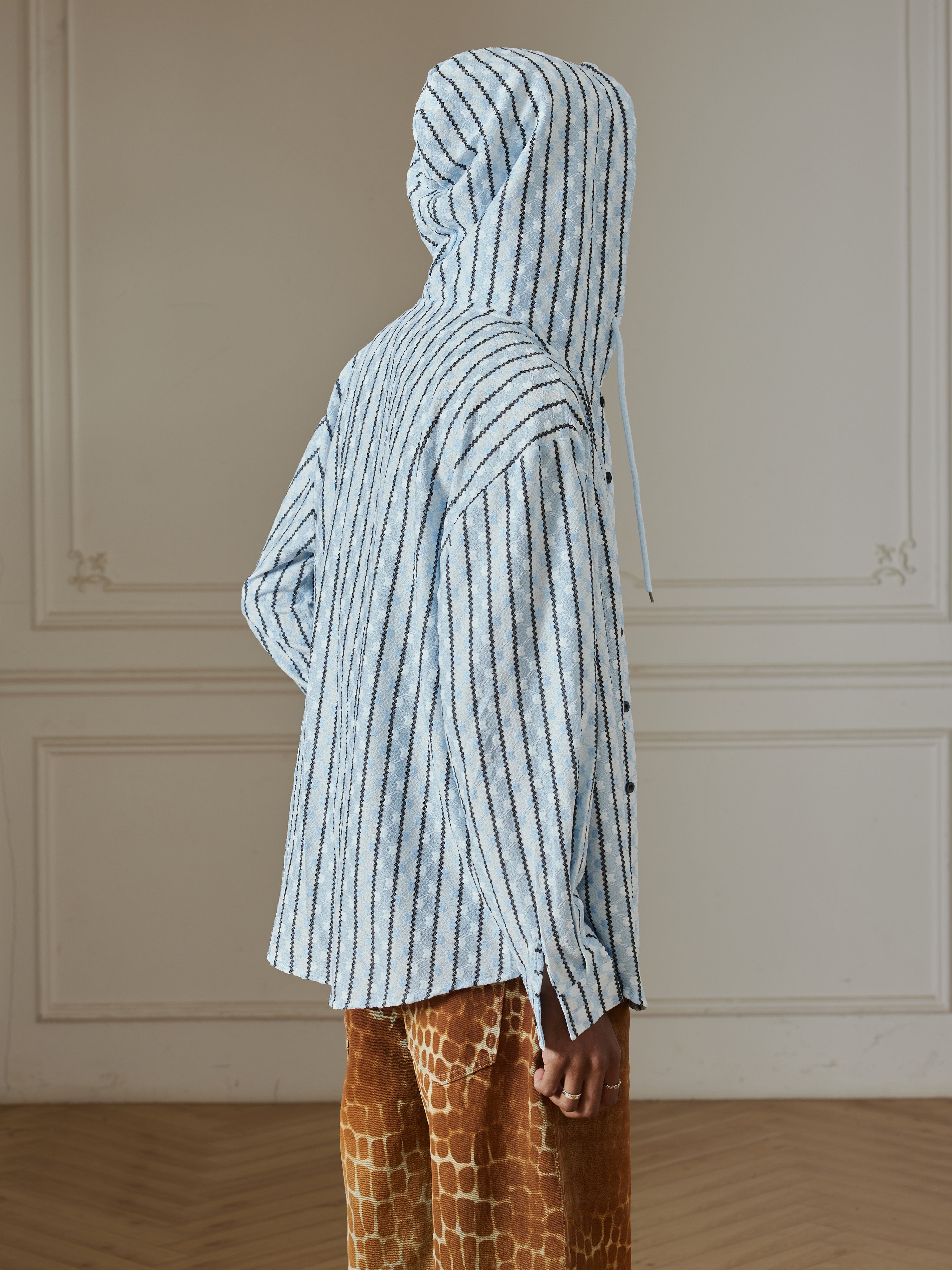 Irregular Striped Long Sleeve Hoodies