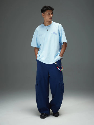 Navy Baggy Cargo Pants
