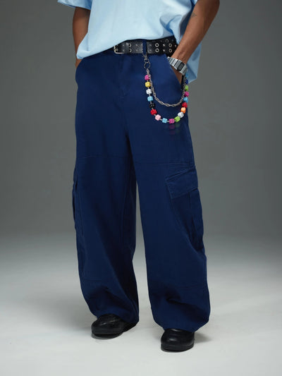 Navy Baggy Cargo Pants