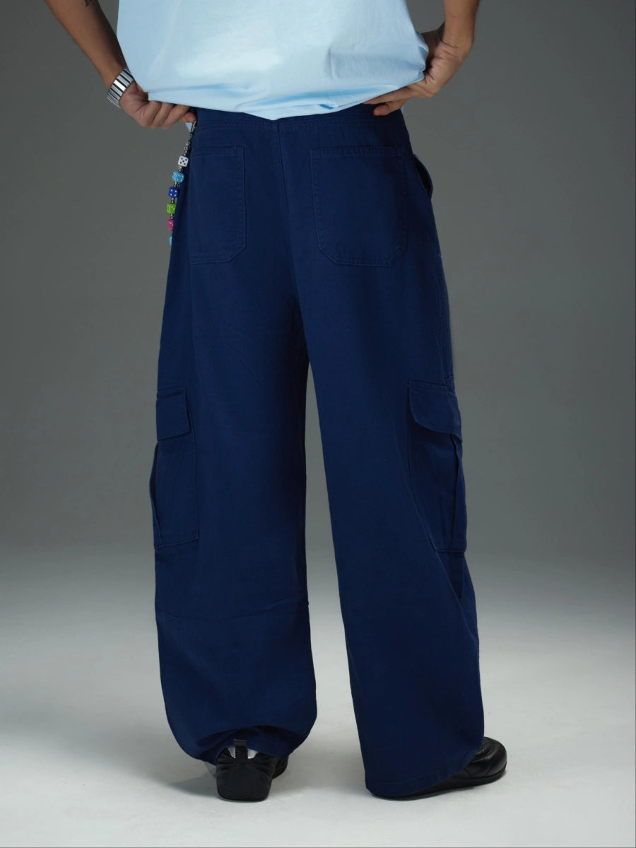 Navy Baggy Cargo Pants