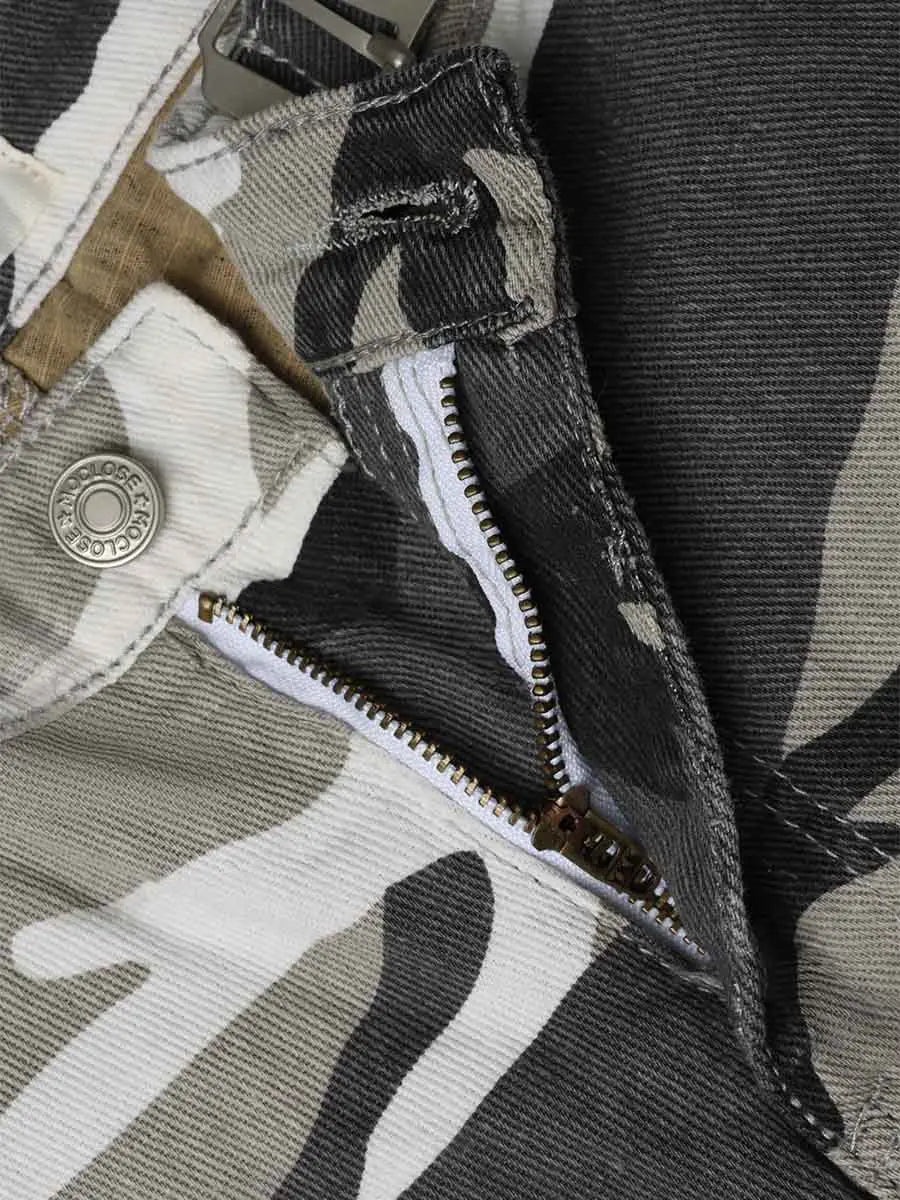 Patchwork Camo Cargo Shorts