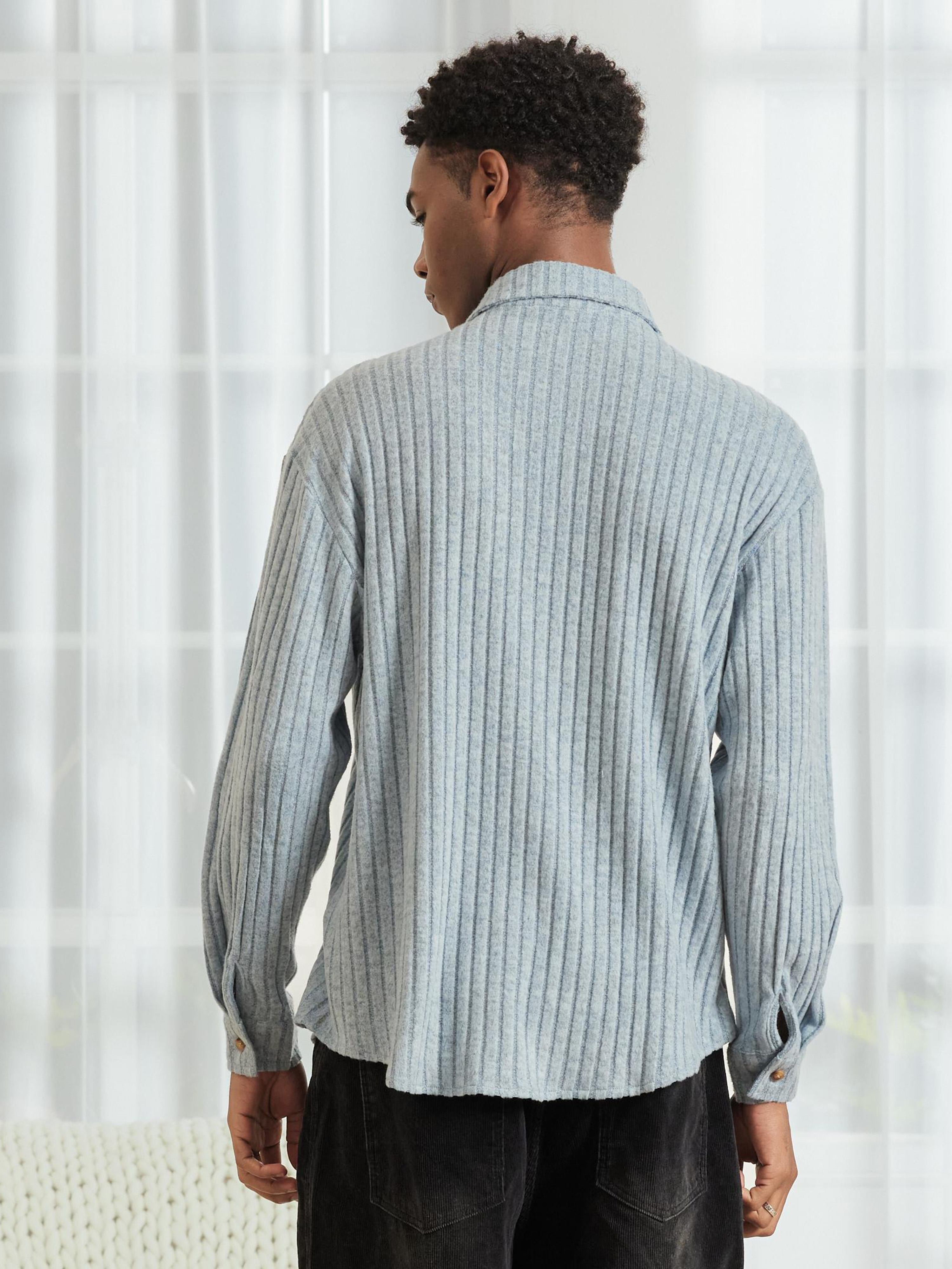 Rib Knit Long Sleeve Shirt