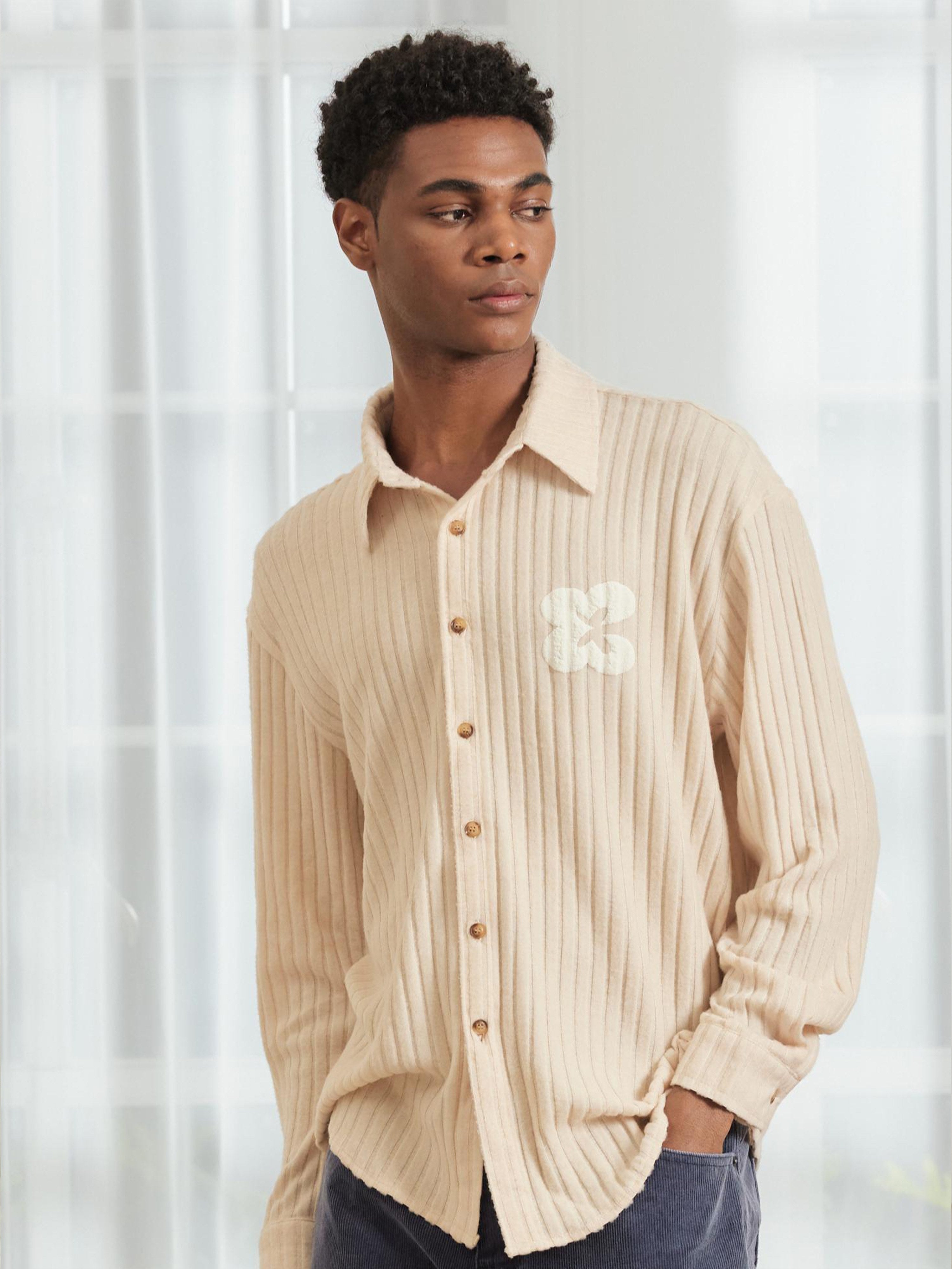 Rib Knit Long Sleeve Shirt