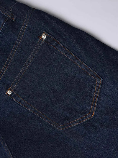 Rivet Double Waist Denim Shorts
