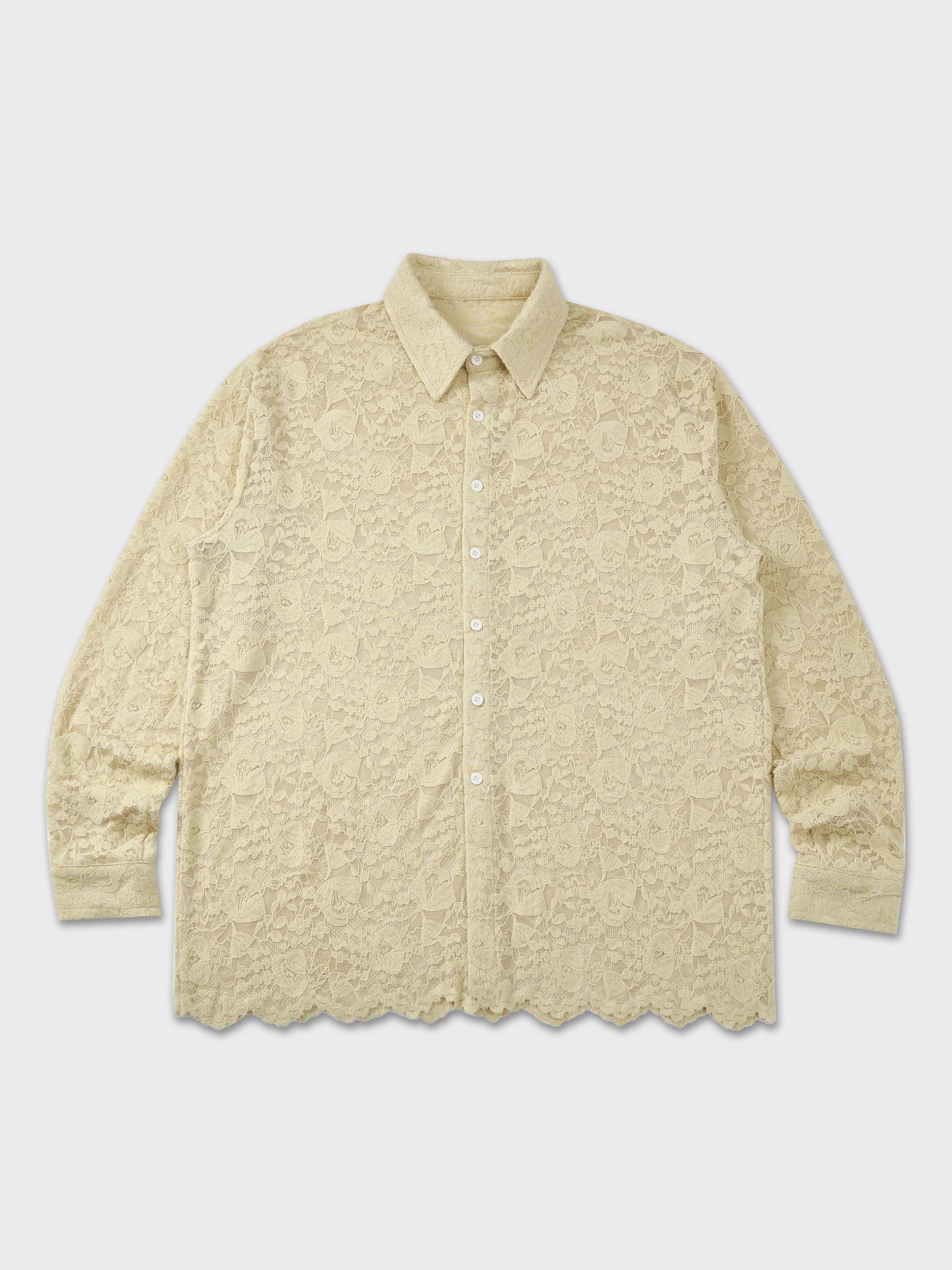 Soft Floral Lace Long Sleeve Shirt