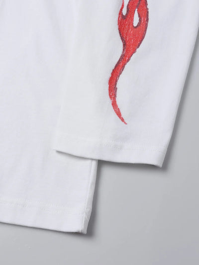 Doodle Langarmshirt mit offener Saumkante – Herren