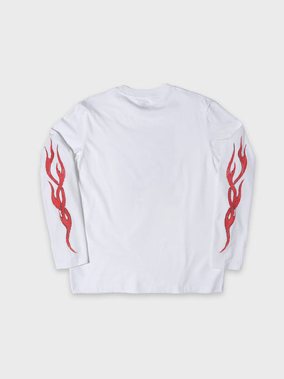 Doodle Langarmshirt mit offener Saumkante – Herren