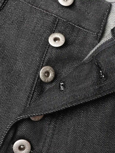 Wide Leg Button Fly Denim Shorts