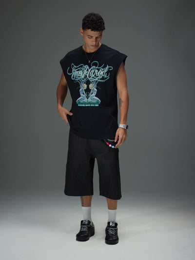 Wide Leg Button Fly Denim Shorts
