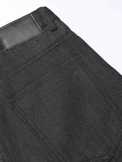 Wide Leg Button Fly Denim Shorts