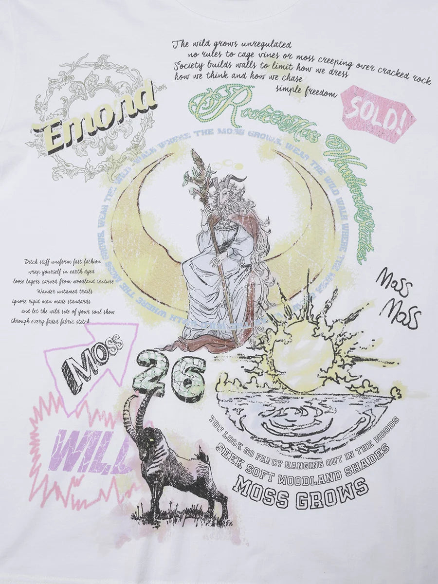 Wild God Moon Collage Tee