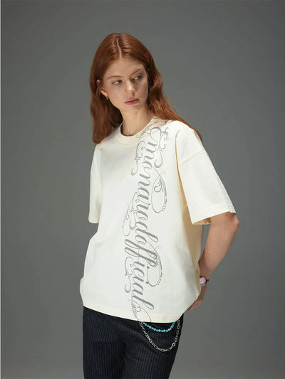 Vertical Script Boxy Tee